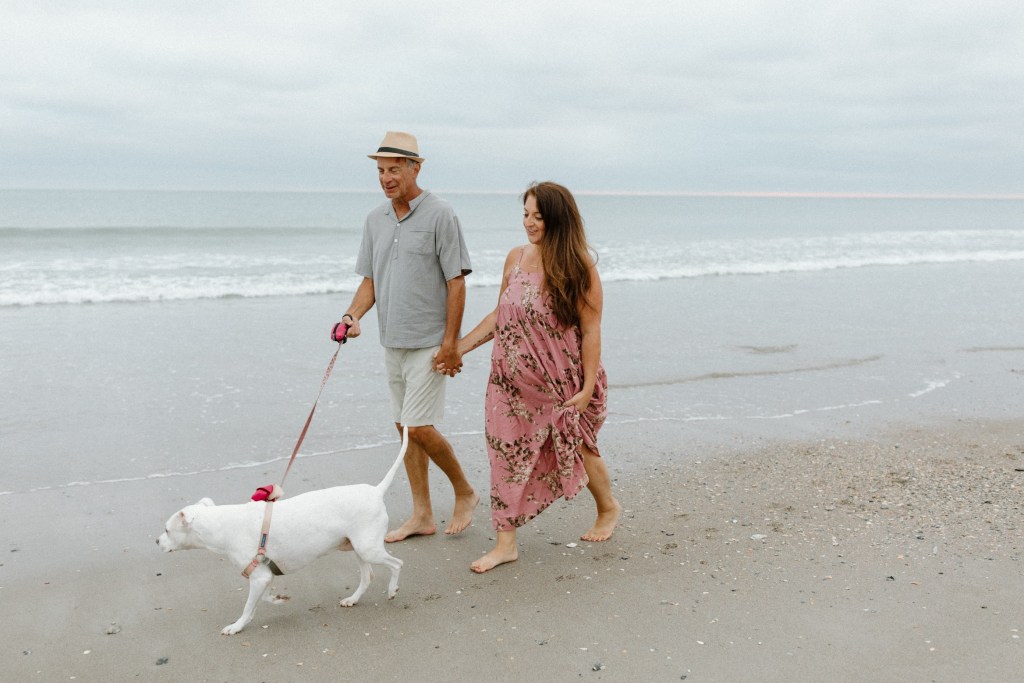Arner Adventures- couple and their dog on beach